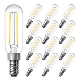 dalattin T6 LED Light Bulbs, 40W Equivalent Dimmable 2700K Soft Warm White Small Lightbulbs, Efficient 4.5W T25 Decorative Bulbs, E12 Base, 120V, for Chandelier Ceiling Fan Wall Sconce, 500lm, 12 Pack