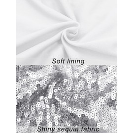 SEAUR Sequin Tassel Vest for Women Fringe Figure Waistcoat Jacket Cowgirl Glitter Tassel Gilet Sleeveless Sparkle Open Front Cardigan, Silver M