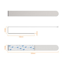 Ibergrif Towel Rail without Drilling, 37 cm 304 Stainless Steel Towel Rail for Gluing for Bathroom and Kitchen