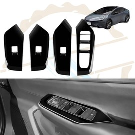 DodoxDIY Compatible New Prius 60 Series Accessories Power Window Switch Panel Door Panel Cover Garnish Dedicated Dress Up Custom Interior Parts Piano Black