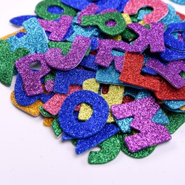 eBoot Glitter Foam Stickers Letter Sticker Self Adhesive Letters, Assorted Colors, 5 Sets