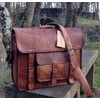 SHAKUN LEATHER JOURNAL Brown 100% Leather Messenger Bag for Laptop