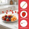 OKKRMGZ 50PCS Strawberry Picks Toothpicks Cute Fruit Sticks and Dipping