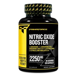 Óxido Nítrico PrimaForce 2250mg 120 Cápsulas Aminoácidos Sin Sabor Vegano