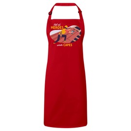 fabulous Premium Kitchen Apron True Heroes - Roofing Work Hero, red