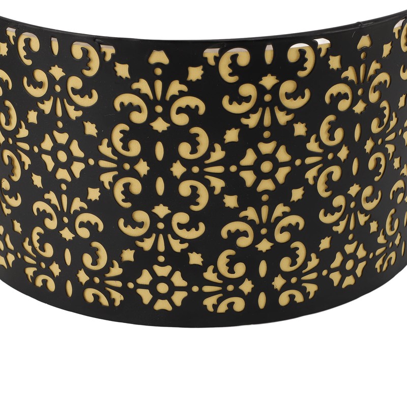 Metal Barrel Lampshade Hollow Exquisite Wrought Iron Lamp Shade with