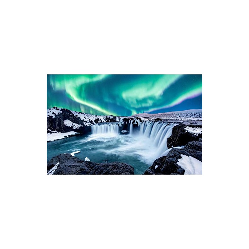 1 x Godafoss Waterfall Iceland Colour View Black Ballpoint Pen
