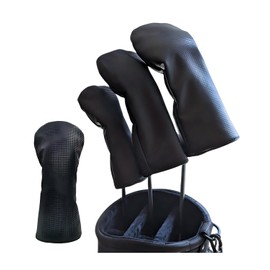 [Domestic Brand Pirona] Golf Club Head Cover, Made of High Quality PVC Leather, Carbon Pattern, Compatible with Drivers, Fairway Woods, Utilities, FW and UT with Count Indicator Tags (#2 - #7, X)
