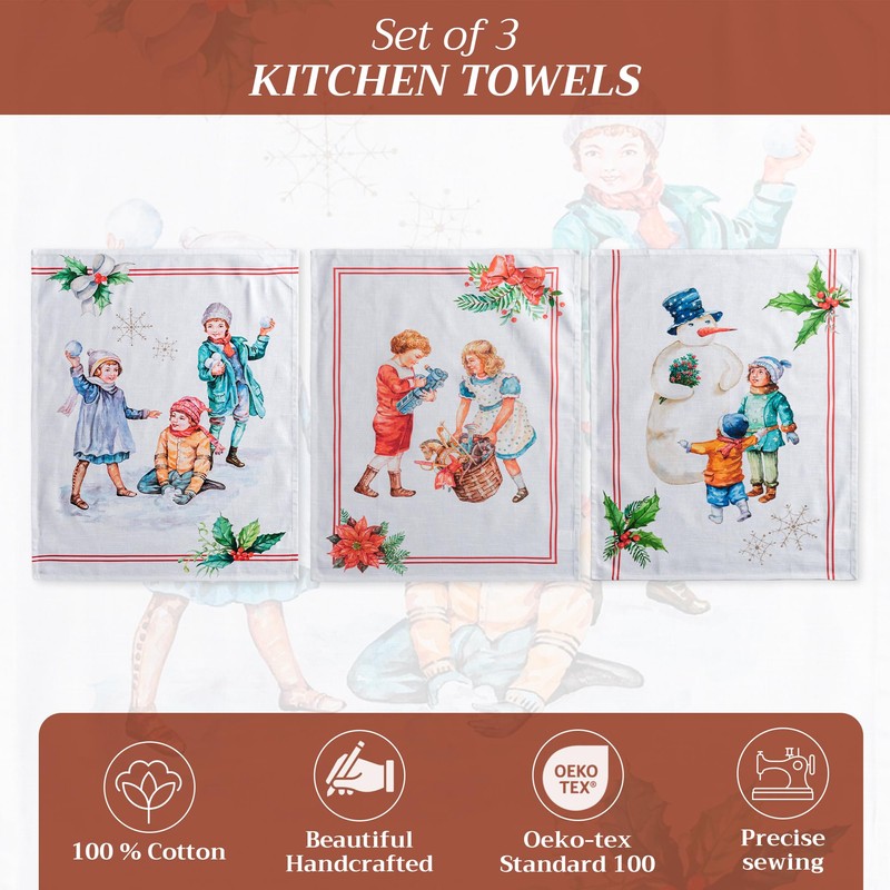 Maison d' Hermine Chromo 100% Cotton Set of 3 Multi-Purpose