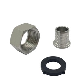 Beduan Stainless Steel PEX Garden Hose Adapter Fitting 1/2" PEX Barb to 3/4" GHT Female Connector for Outdoor Garden Irrigation Watering