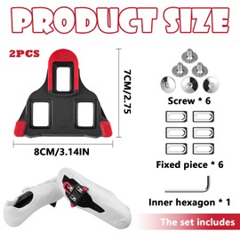 Premium SPD Cleats for Cycling Shoes - Compatible with Shimano SPD-SL, Anti-Slip, Durable High-Performance Pedal Cleats for Road & Indoor Cycling