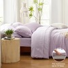 Love's cabin Seersucker Lavender King Size Comforter Set 7 Pieces,