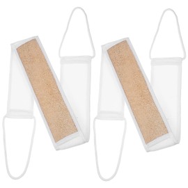 PACKOVE Natural Exfoliating Loofah Back Scrubber 2 Pcs Bath Washing Towels Soft Body Scrubber for Men Women for Daily Shower Use