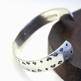 Good vibrations Good Vibration Alice Playing Card Bangle, Silver, Silver