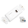 Leviton Decora Wall Jack Insert Kit, 6P6C X F, 110
