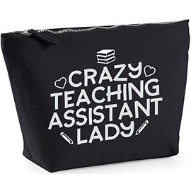 Hippowarehouse Crazy teaching assistant lady printed make up cosmetic wash bag 18x19x9cm