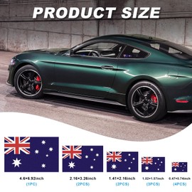 Dickno American Flag Decal, Patriotic Reflective Stripe USA Flags Car Sticker with Multiple Size, Waterproof Universal American Vehicle Decal Sticker for Car Helmet Laptop (Australia, Rectangle)