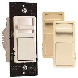 Legrand - Pass & Seymour Wide Slide Series CFL/LED/Incandescent Single Pole 3-Way Paddle Slide Dimmer, Preset, Tri-Color
