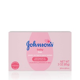 Johnson's Baby Soap Bar Gentle for Baby Bath and Skin Care, Hypoallergenic, 3 oz