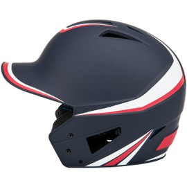 CHAMPRO HX Legend Baseball Batting Helmet, Large, Scarlet, White, Royal