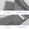 Eyintlofc PU Leather A4 File Folder Document Holder with 3