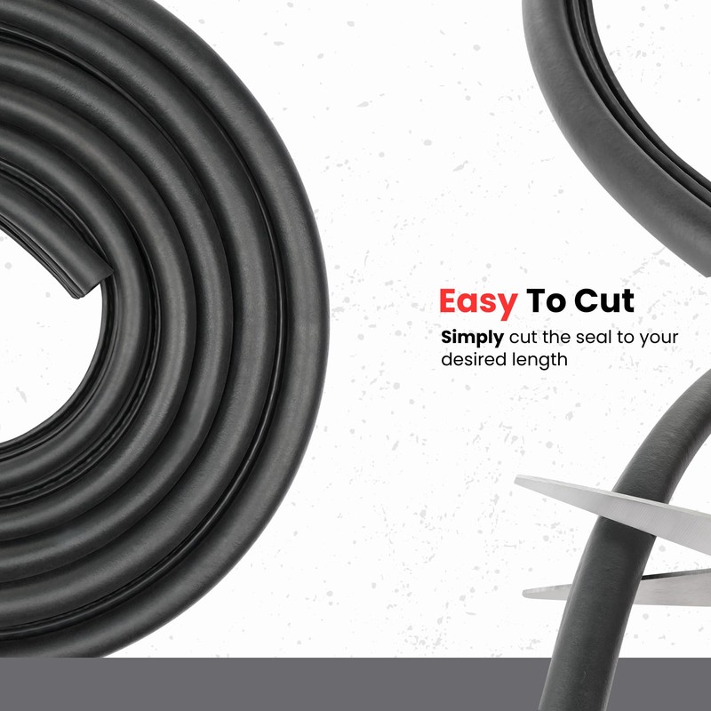 Door Rubber Strip Horizontal Bulb car Door weatherstripping (5 Feet)