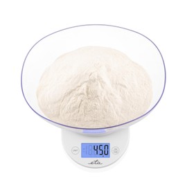 ETA Mari Digital Kitchen Scale, 2.6 Litres, Removable Plastic Key, LCD Display, Tare Zero Setting and Weighing, Up to 5 kg Load Capacity, +/- 1 g Measuring Accuracy
