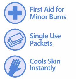 Globe First Aid Burn Gel 0.9g Packets, (Box of 144) First Aid Burn Gel