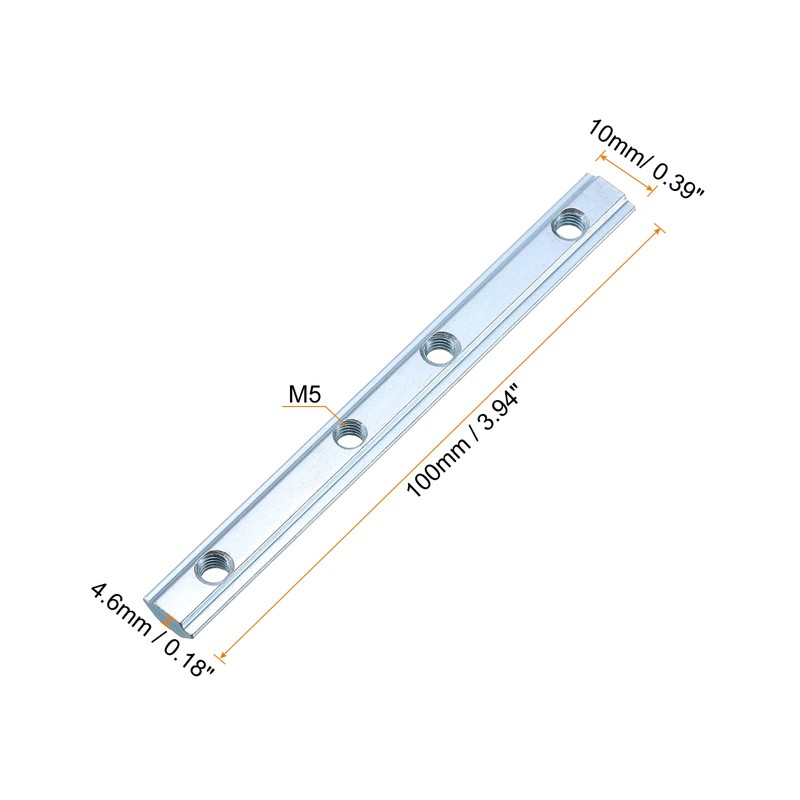 sourcing map Straight Line Connector, 10Pcs 3.9inch Inside Joint Brackets