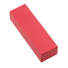 Megan 2451-06 Metal Glasses Case, Hard, Stylish, Square, Slim, Lightweight, Compact, Magnet, Closure, Simple, Solid, Men's, Women's, Red