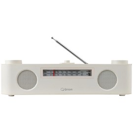 Yamazen YTR-D700(OW) Wireless Speaker, For TV Use, On Hand Speaker, Continuous Usage, About 10 Hours, IPX4, Waterproof, Small, Bluetooth Radio, AM FM & Easy Connect, Off White