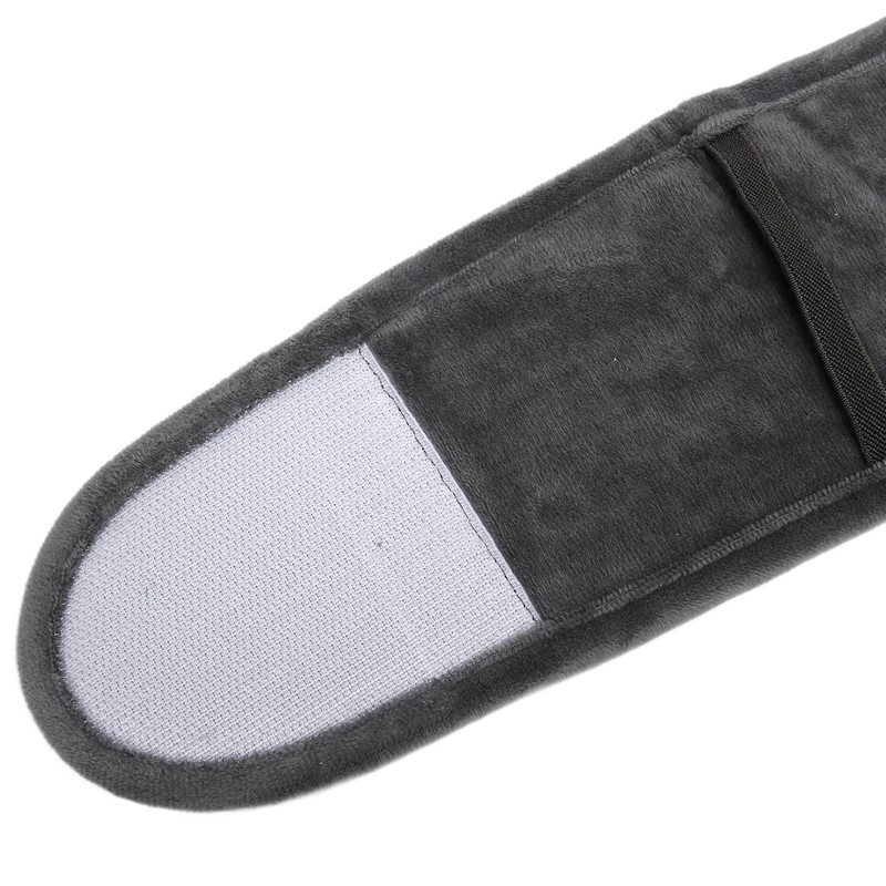 Uterus Warming Waist Belt Dark Gray Adjustable Thick Soft Plush