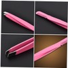 WOONEKY Beauty 4pcs Eyebrow Clamps Stainless Steel Tweezer Comb Ergonomic