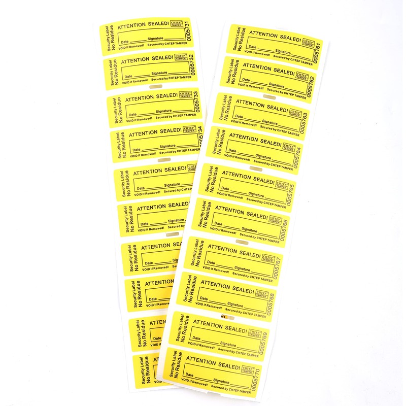 100PCS Chtep Tamper Tamper Evident Stickers, No ResidueTamper,Evident Security Warranty