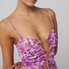 ABYOVRT Women Floral Maxi Dress Tie Front Cut Out Backless