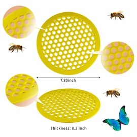 1 Pack Bee Watering Station, 7.87 Inch EVA Butterfly Watering Station for Bee Bath Garden Decor (Yellow)