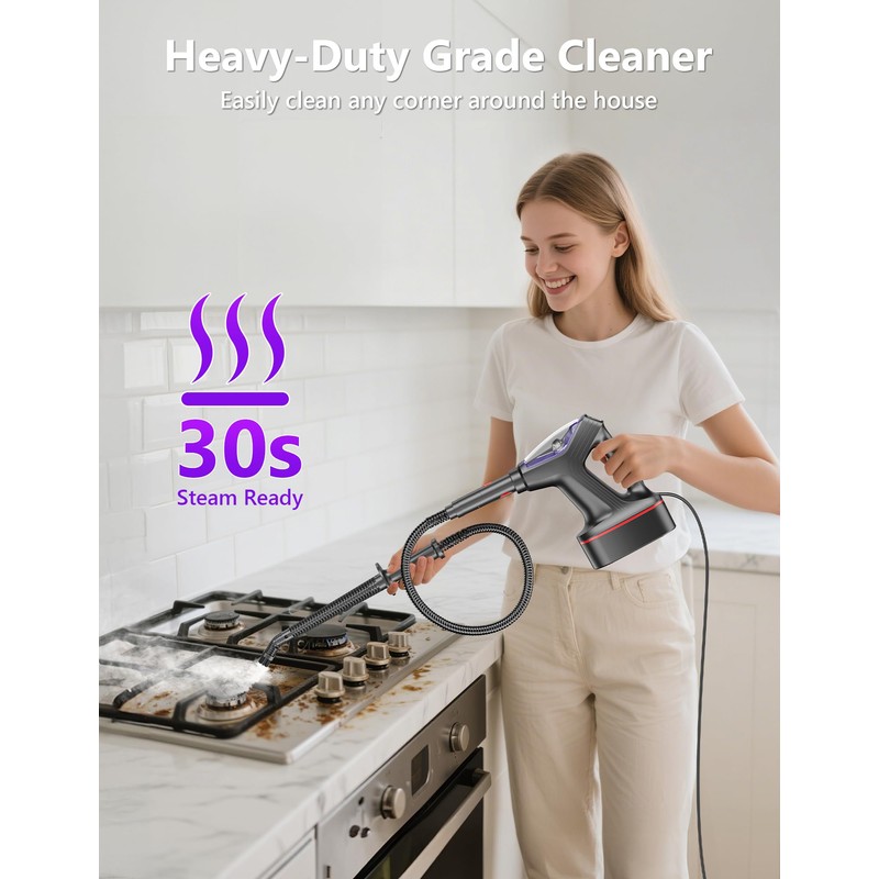 WVSAW Heavy Duty Steam Mop Cleaner for Hardwood, Tile, Laminate,