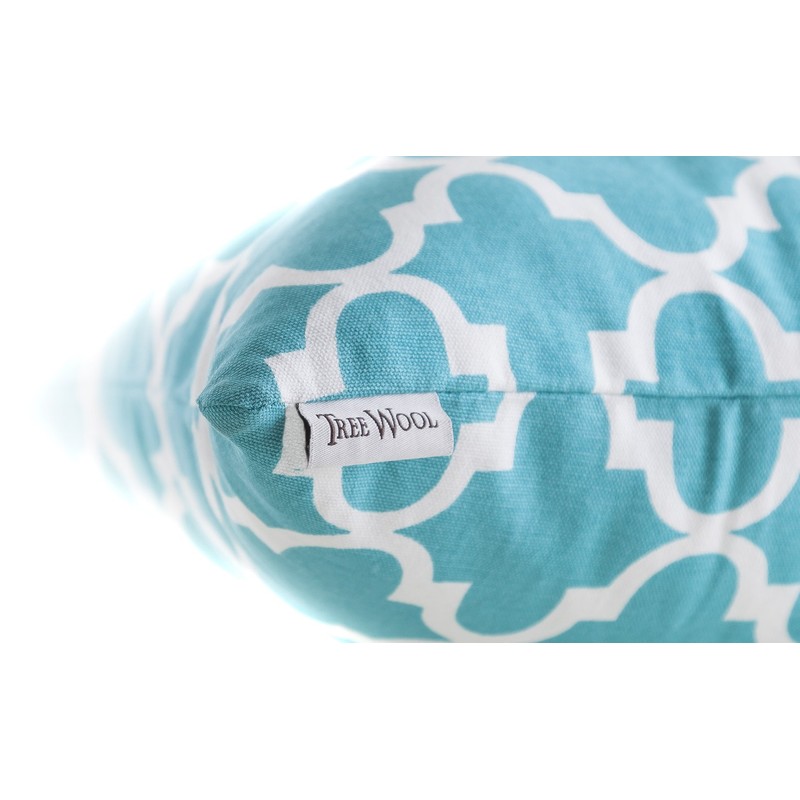 TreeWool, (2 Pack) Cushion Covers Trellis Accent in Cotton Canvas