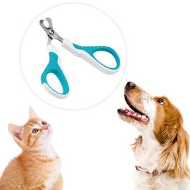 SunGrow Dog Nail Trimmer for Small and Medium Dogs, Cat Nail Claw Clipper, Non-Slip Handle, Professional Paw Grooming and Nail Care, Stainless Steel Blade
