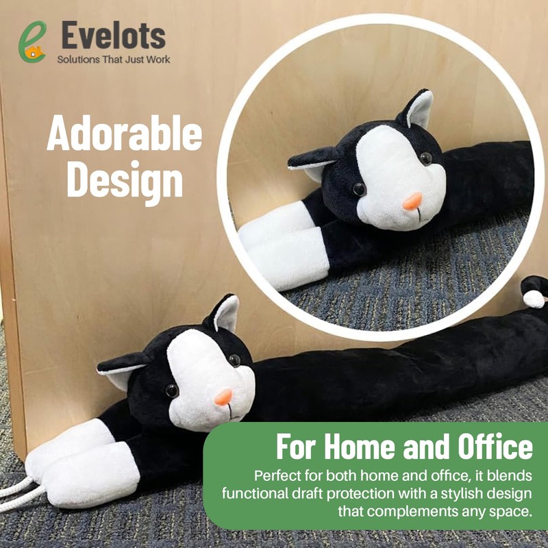 Evelots Under Door Cat Draft Stopper - Weighted - Keep