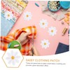 OSALADI 30Pcs Daisy Iron Patches DIY Flower Shape Embroidery Patches