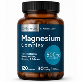 Premium Magnesium Citrate Capsules - Powerful 500mg Magnesium Oxide & Citrate Supplement - Helps Support Healthy Bones, Muscles, Teeth, Energy & Relax