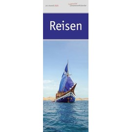 Lesezeichenkalender Reisen 2025: Traumhafte Reisemotive - Monatskalender mit Lesezeichen