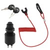 Vkinman 5005801 Ignition Switch and Key Assembly with Safety Lanyard,