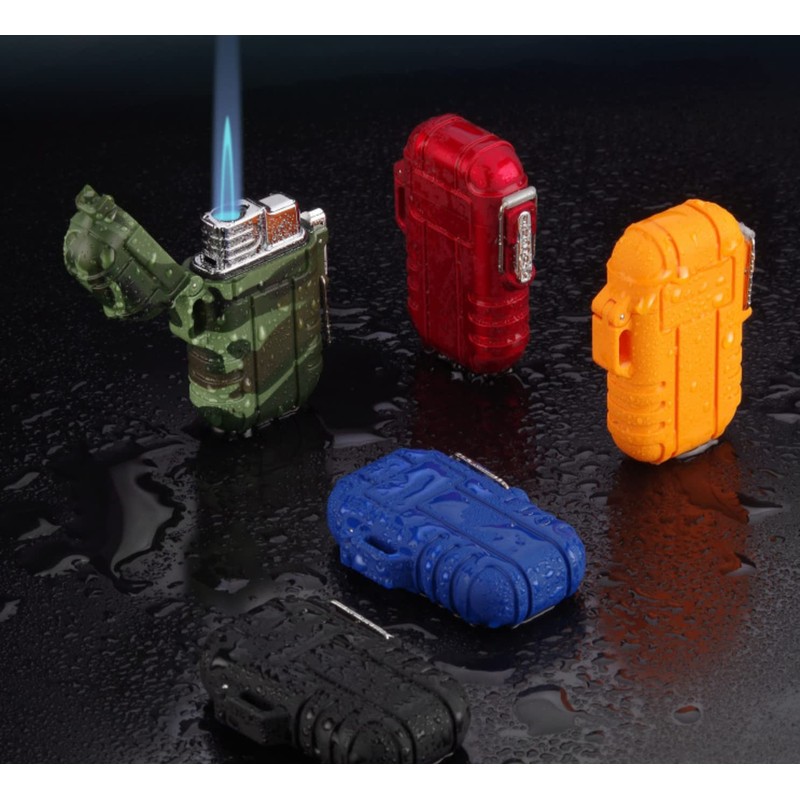 Torch Lighter 1 Pack, Refillable Butane Lighter with Lock, Windproof