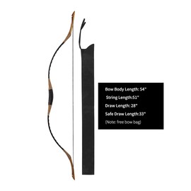 Hungarian Style Handmade Longbow Flagella Recurve Horsebow Archery 50LB