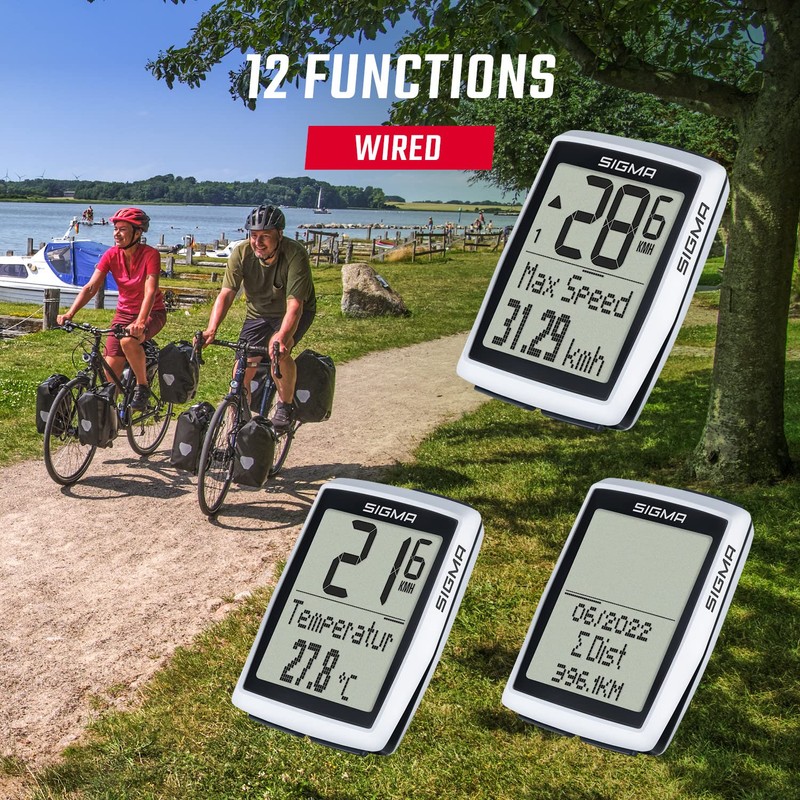 SIGMA Bike Computer BC 12.0 WR Wired - Bike Speedometer