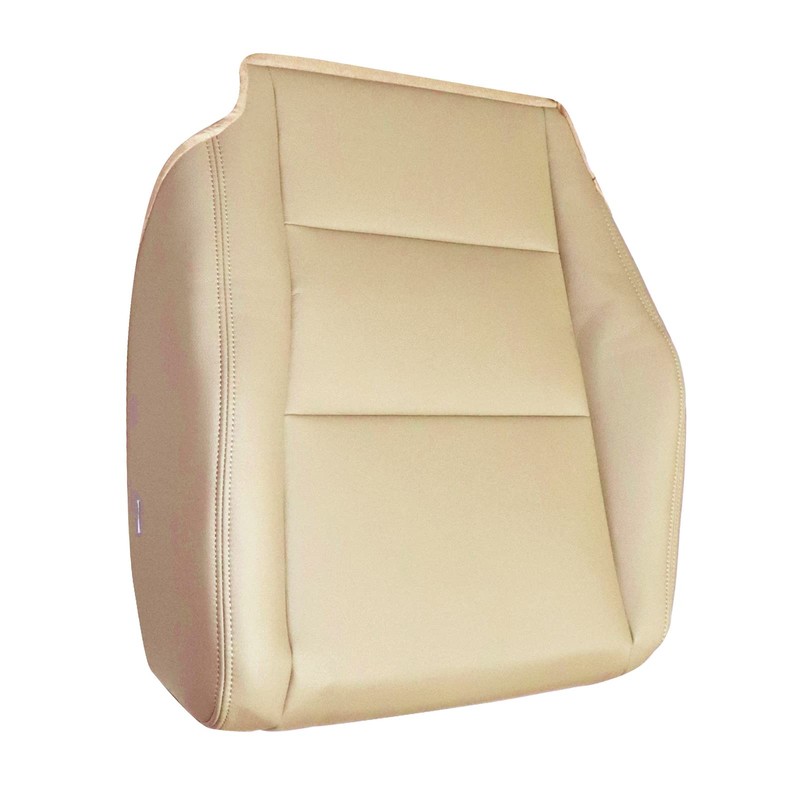 Priprilod Tan Leather Driver Side Bottom Replacement Seat Cover Compatible
