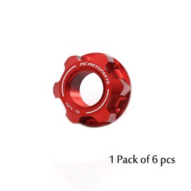 MC MOTOPARTS SPOKE6 Red Billet Rear Sprocket Nuts Compatible with FZ1 Fazer 06-15 YZF R1 98-13 MT-09 13-18 YZF R6 03-15