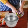 STOBAZA Ergonomic Handle Salad Bowl Metal Strainer Serve Drain Preserve